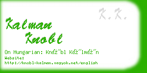 kalman knobl business card